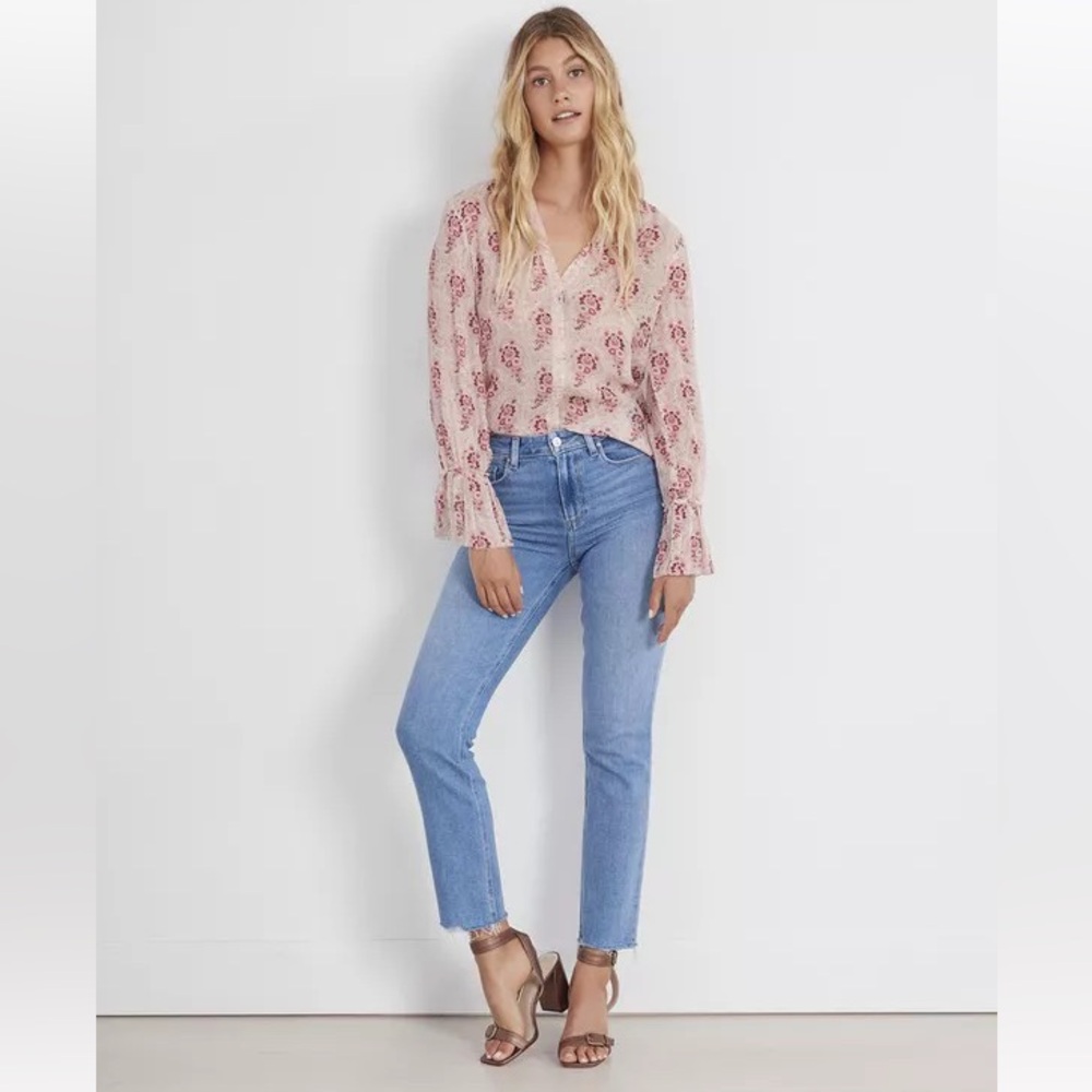 Paige Denim Jeans Cindy Music Distressed ankle fray size 26 - Picture 5 of 12